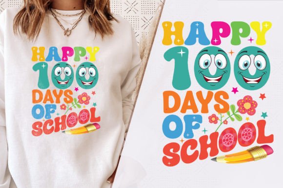 100 Days of School Elegance Chic T-Shirt Graphics