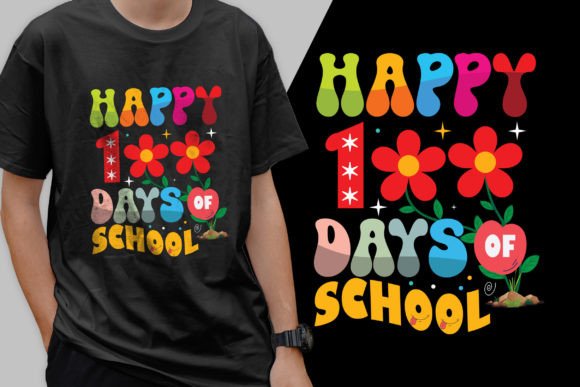100 Days of School Spirit Chic T-Shirt Graphics