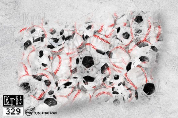 Baseball Soccer PNG Grunge Background: Graphics for Crafts & Content