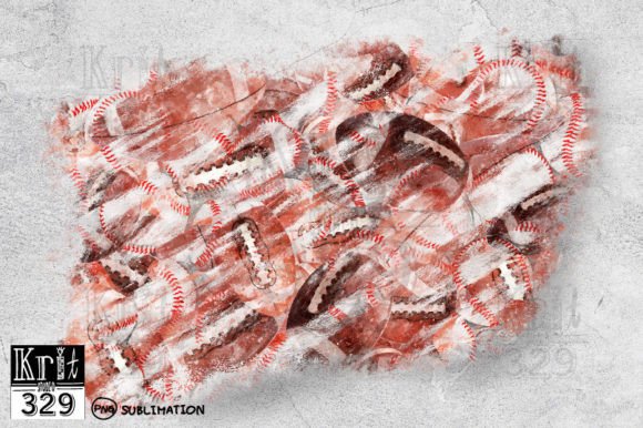 Football Baseball Distressed PNG Graphics for Crafts
