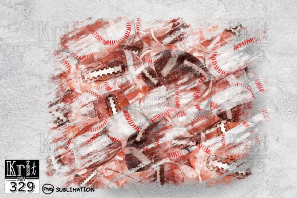 Football Baseball PNG Print Template for Crafts & Graphics