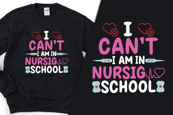 Nursing School Cool T-Shirt Design Vecto Graphics