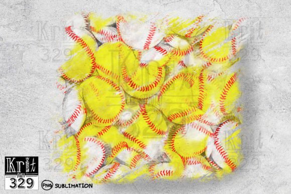 Softball Baseball PNG Grunge Background for Crafts & Graphics