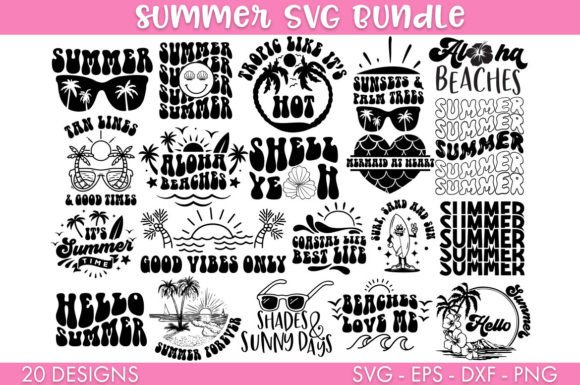 Summer SVG Bundle Cut File: Graphics & Crafts